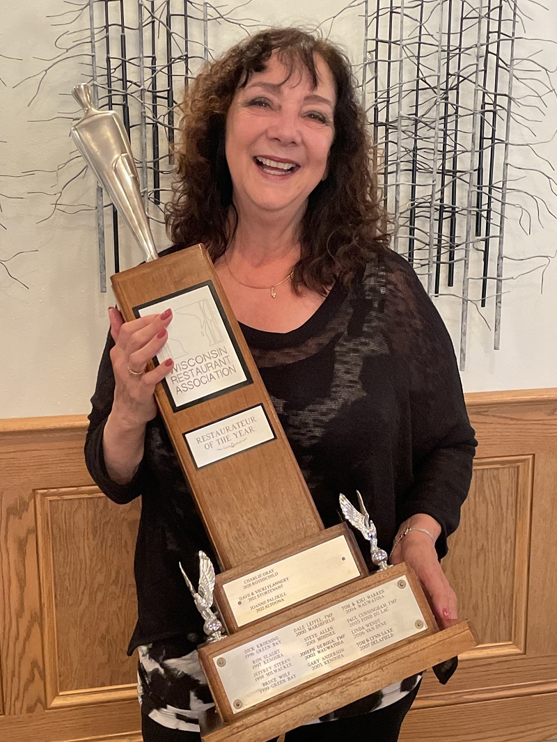 Joanne Palzkill with ROY Trophy